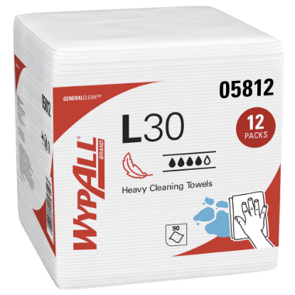 Picture of WypAll L30 DRC Towel , Strong and Soft Wipes, White