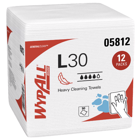 Picture of WypAll L30 DRC Towel , Strong and Soft Wipes, White