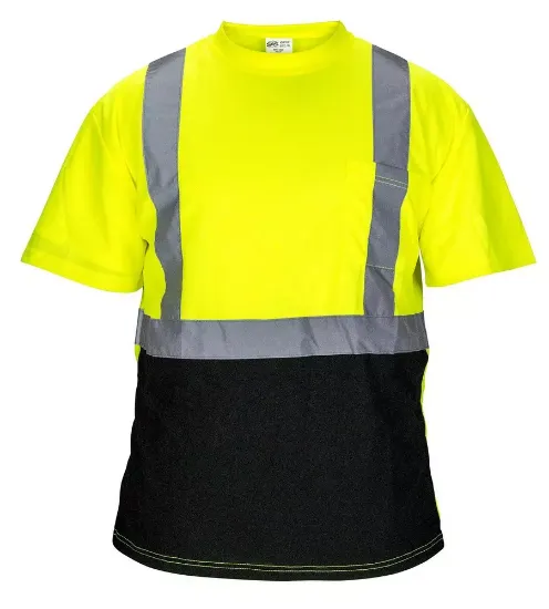 Picture of XL Size Black Bottom T-Shirt in Yellow, Black and Silver