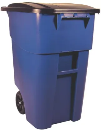 Picture of Brute® 50 gal Rollout Container with Lid in Blue
