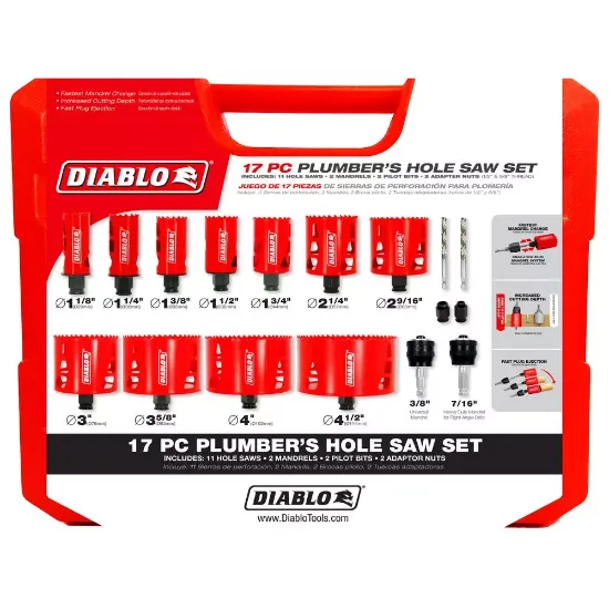 Picture of 1-1/8 - 4-1/2 in. Hole Saw Kit 17 Piece
