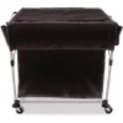 Picture of Rubbermaid Commercial Products ACS X-Cart Cover 8 Bushel, Vinyl, Black