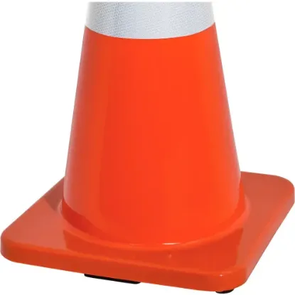 Picture of Global Industrial™ 28" Traffic Cone, Reflective, Solid Orange Base, 7 lbs.