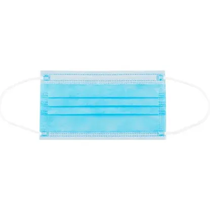 Picture of Disposable 3-Ply Face Mask, Adult Size, Individually Packed, 50/Box