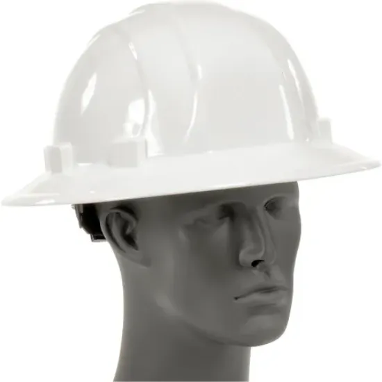 Picture of ERB® Omega II® Full Brim Hard Hat, 6-Point Mega Ratchet® Suspension, White