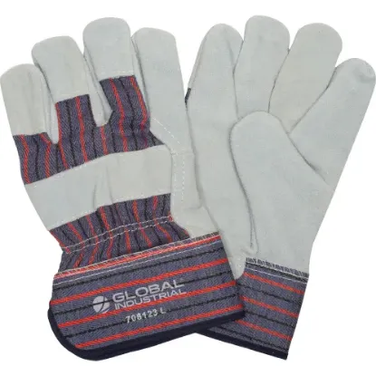 Picture of Global Industrial™ Leather Palm Safety Gloves with 2-1/2" Safety Cuff, Large, 1 Pair - Pkg Qty 12